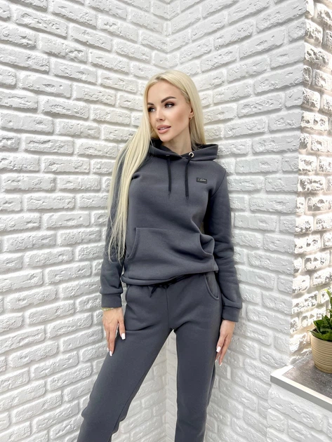 Теплий спортивний костюм Fashion Girl "Whisper" 46-48 графіт - Фото 2 Теплий спортивний костюм Fashion Girl "Whisper" 46-48 графіт - зображення 2