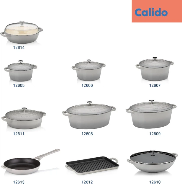Кастрюля чугунная с крышкой Kela Calido 21 см 2.5 л Серая (12605) - изображение 3