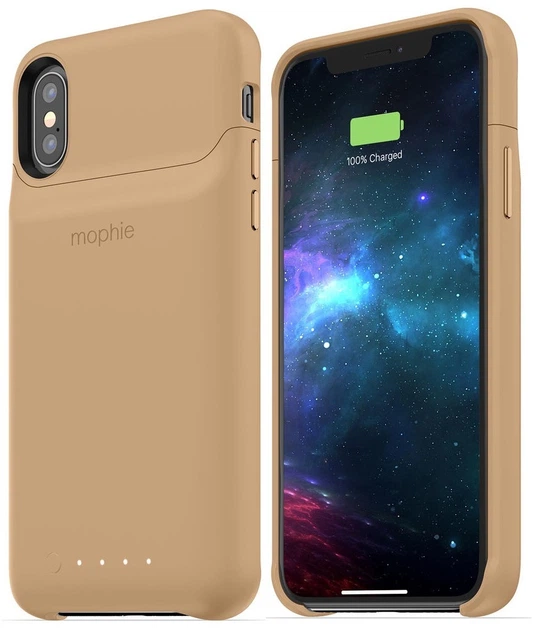 Чехол-аккумулятор с беспроводной зарядкой Mophie Juice Pack Access Power Bank 2000 mAh для Iphone X/XS Gold - Фото 1 Чехол-аккумулятор с беспроводной зарядкой Mophie Juice Pack Access Power Bank 2000 mAh для Iphone X/XS Gold - изображение 1