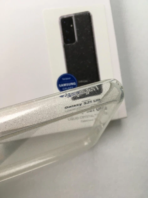 Чохол прозорий протиударний із блискітками Spigen Liquid Crystal Glitter ACS02348 для Samsung Galaxy S21 Ultra (6.9") - зображення 11