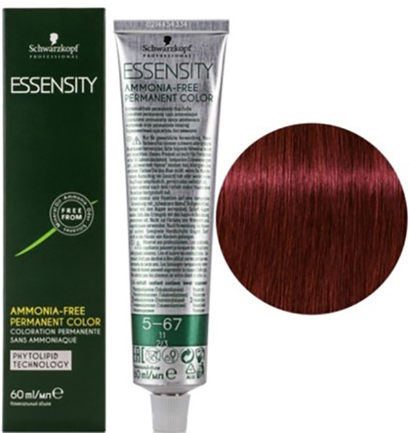 Farba dla włosów bez amoniaku Schwarzkopf Essensity Permanent Color Ammonia Free 5.88 Jasnobrązowy czerwony ekstra 60 ml (4045787600131) - obraz 1