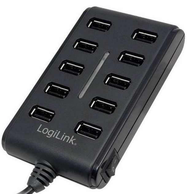 USB-хаб Logilink USB 2.0 10-in-1 (4052792006896) - зображення 2