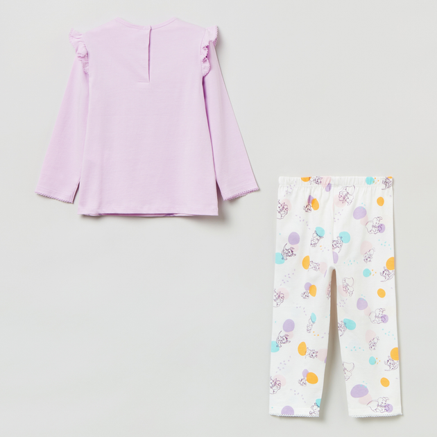 Piżama (koszulka z długim rękawem + spodnie) OVS Piżama Girl Lilac Snow 1816685 98 cm Różowa (8056781495605) - obraz 2