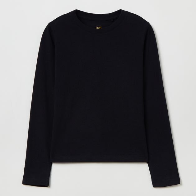 Longsleeve dla dzieci OVS T-Shirt L/S Jet Black 1817807 146 cm Czarny (8056781514429) - obraz 1