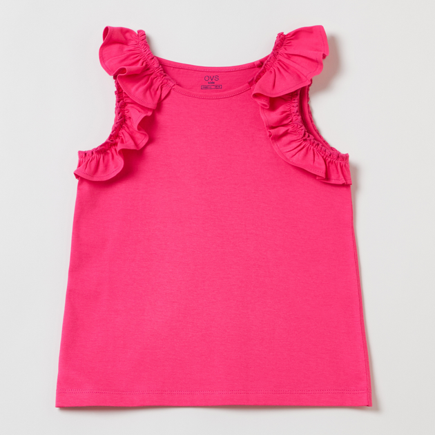 Koszulka na ramiączkach dziecięca dla dziewczynki OVS Solid Tank Lt Magenta 1800126 104 cm Różowa (8056781064986) - obraz 1