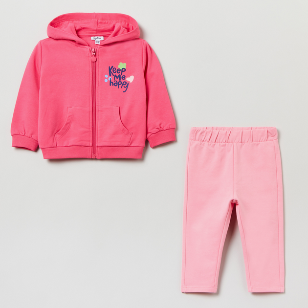 Komplet (bluza + spodnie) dla dzieci OVS Hoody Full Z Fandango Pin 1823695 92 cm Fuxia/Pink (8056781611456) - obraz 1