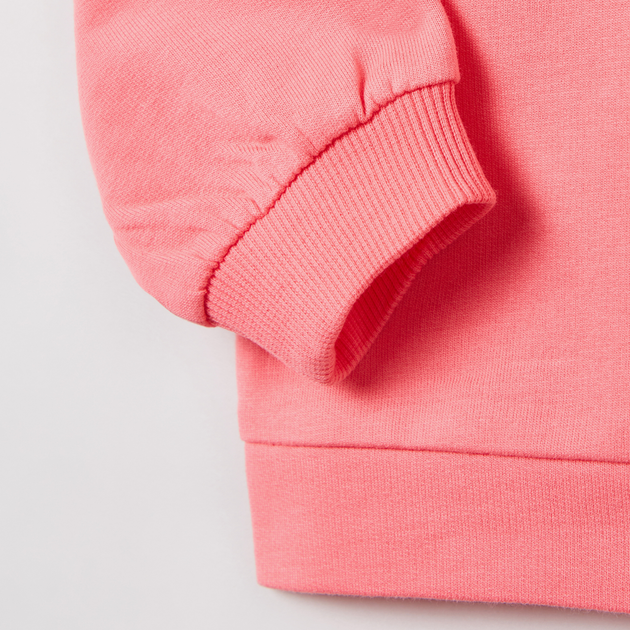 Bluza bez kaptura dziewczęca OVS Round Neck S Shell Pink 1817429 98 cm Różowa (8056781509067/8056781509074) - obraz 3
