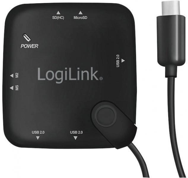 Hub USB 7 w 1 microUSB Logilink (4052792053128) - obraz 1