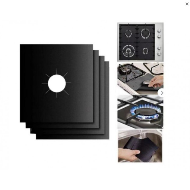 Защитная бумага для плиты, Жиронепроницаемая бумага черная Пленка, Антипригарные Термостойкие Коврики - изображение 1