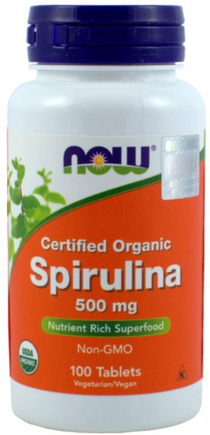 Дієтична добавка Now Foods Спіруліна 500 мг 100 таблеток для очищення (733739026965) - зображення 1