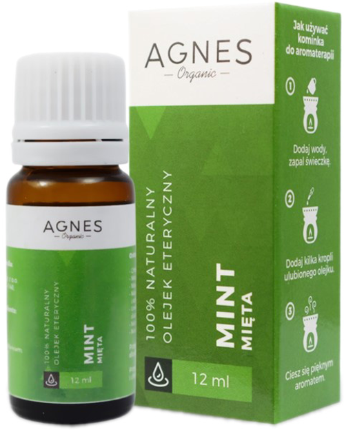 Eteryczny olejek AgnesOrganic Mięta 12 ml (5904365038294) - obraz 1