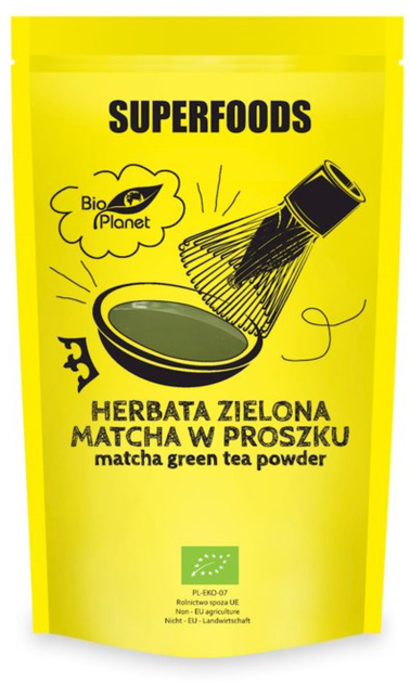 SUPERFOODS Matcha w proszku BIO 100 g BIO PLANET (5902605412033) - obraz 1