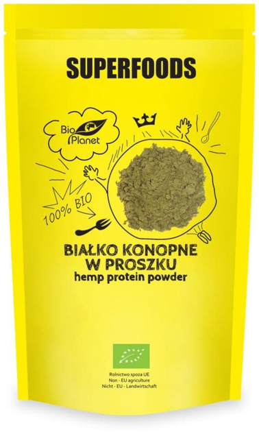 SUPERFOODS Białko konopne BIO 150 g BIO PLANET (5907814669186) - obraz 1