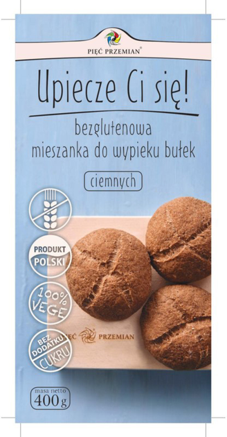 Pięć Przemian Mieszanka na bułki bezg. ciemne 400 g (5902837810591) - obraz 1