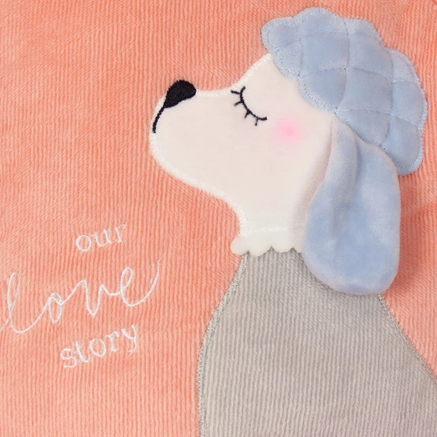 Рюкзак дитячий плюшевий Metoo Kawaii Puppy Peach Собачка 27см, с поводком - изображение 3
