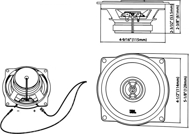 Автоакустика JBL STAGE 1 51F - зображення 4
