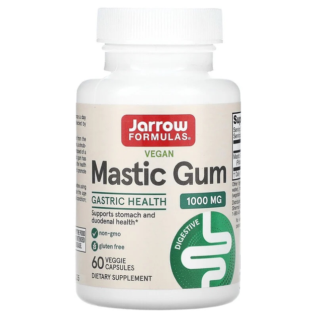 Смола мастикового дерева Jarrow Formulas Mastic Gum 500 mg 60 Veg Caps ...