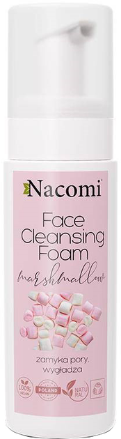 Pianka oczyszczająca do mycia twarzy Nacomi Face Cleansing Foam Marshmallow 150 ml (5902539713992) - obraz 1