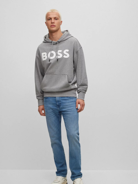Bluza męska z kapturem Hugo Boss 50487134-51 M Jasnoszara (4063537904933) - obraz 3