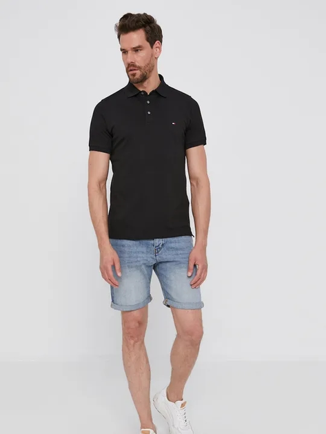 Koszulka polo męska Tommy Hilfiger MW0MW17770-BDS S Czarna (8720113849816) - obraz 3