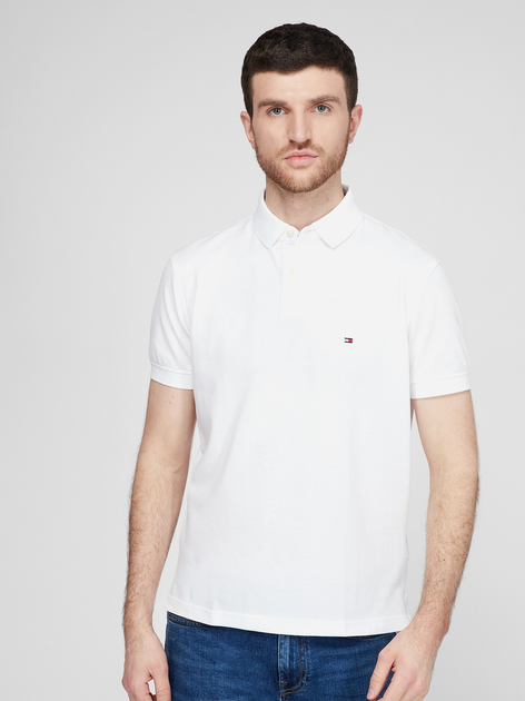 Koszulka polo męska Tommy Hilfiger MW0MW17770-YBR XL Biała (8720113791566) - obraz 1