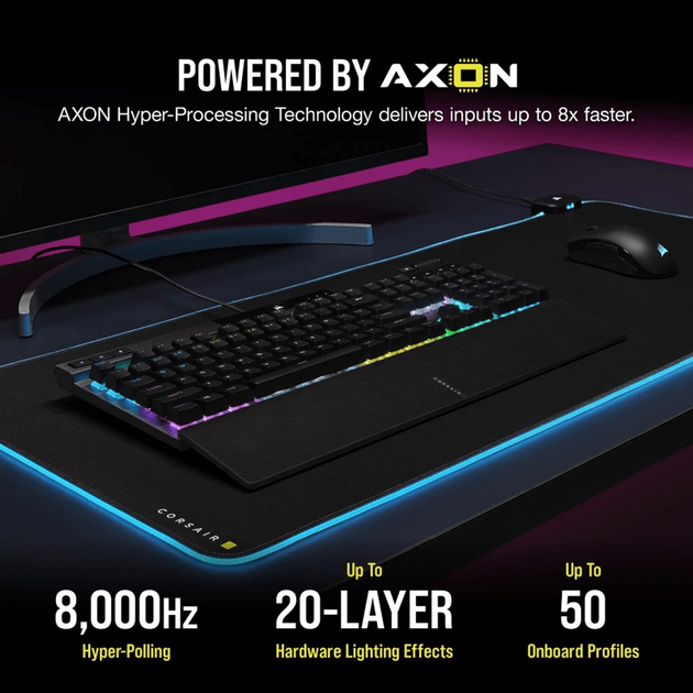 Klawiatura przewodowa Corsair K70 Pro OPX RGB PBT USB Czarna (CH-910941A-NA) - obraz 4