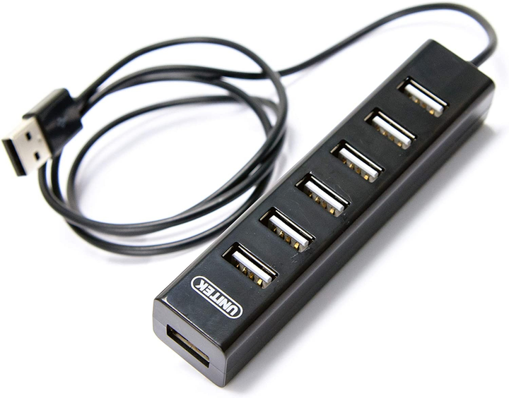USB-хаб Unitek USB 2.0 7-in-1 (4894160007452) - зображення 2