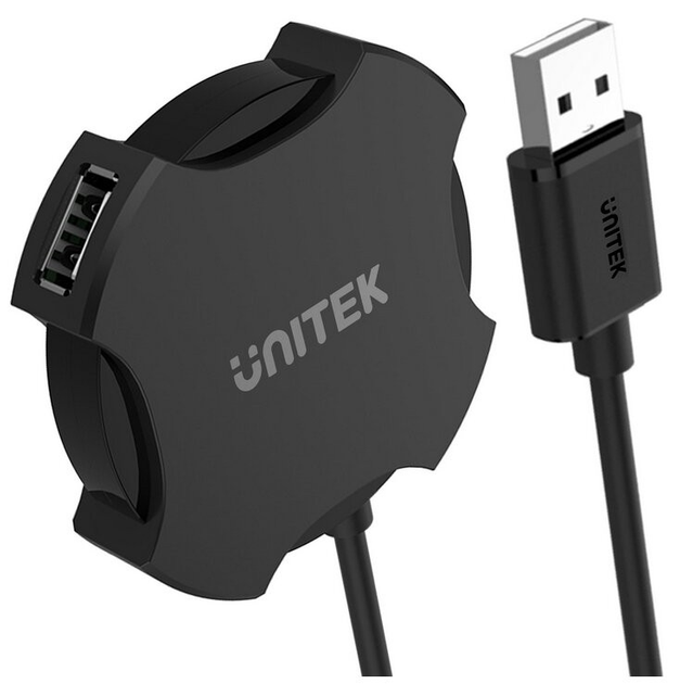 USB-хаб Unitek USB 2.0 4-in-1 360° (4894160017727) - зображення 2