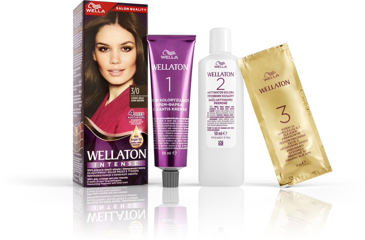Крем-фарба для волосся Wella Wellaton Intense 3/0 Dark Brown 110 мл (4056800023011) - зображення 4