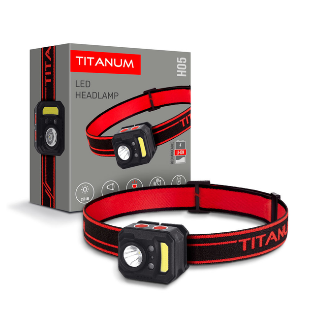 Налобный светодиодный фонарик TITANUM TLF-H05 250 лм 6500K 27328 – фото ...