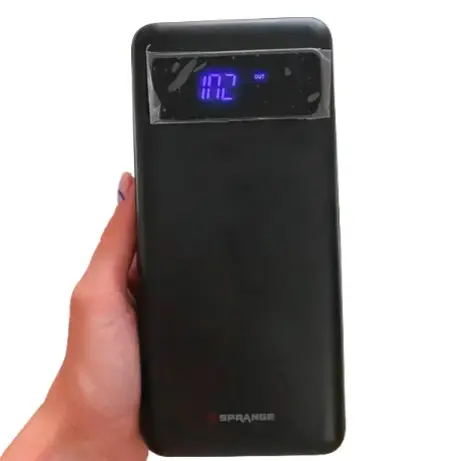 Потужний PowerBank Sprange SR-P8 60000 mAh із вбудованим ліхтариком / Зовнішній акумулятор чорний - Фото 5 Потужний PowerBank Sprange SR-P8 60000 mAh із вбудованим ліхтариком / Зовнішній акумулятор чорний - зображення 5