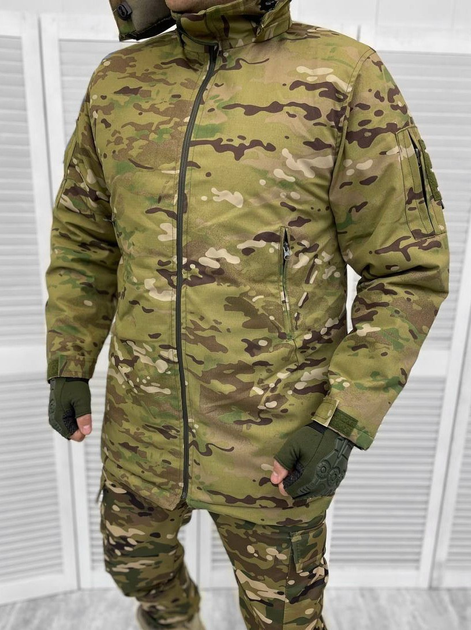 Чоловіча зимова куртка з капюшоном Ріп-Стоп на флісі до - 20 °C / Бушлат-парка мультикам розмір 3XL - зображення 1