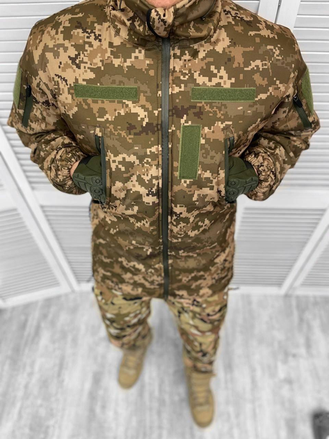 Мужская зимняя Куртка SoftShell до -35°C с флисовой подкладкой Бушлат на синтепоне пиксель размер 2XL - изображение 2