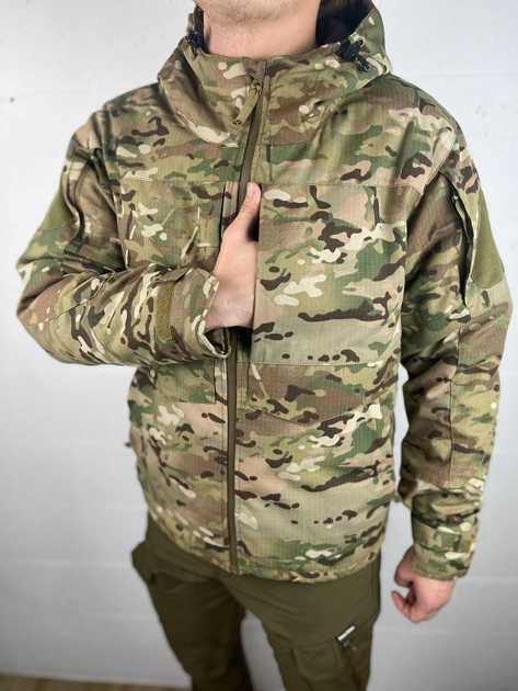 Зимняя мужская Куртка с капюшоном рип-стоп до -15 °C мультикам размер S - изображение 2