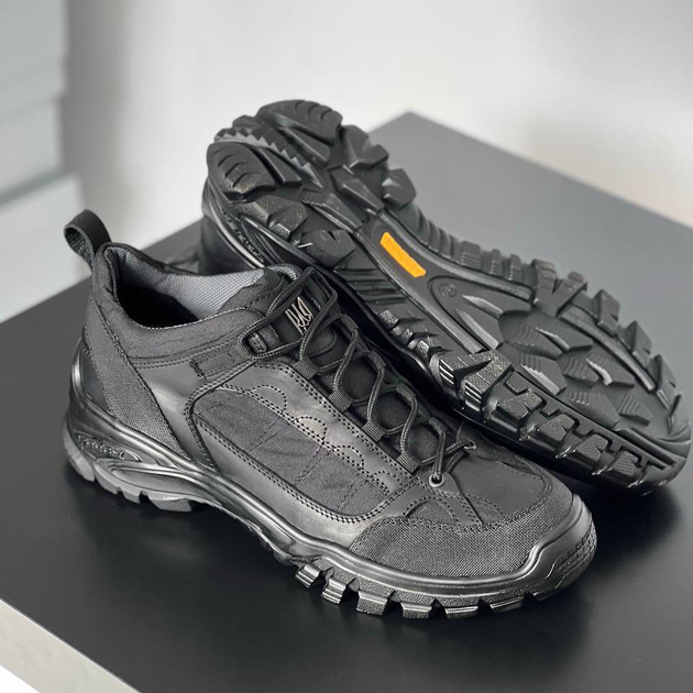 Уверсальные летние Кроссовки OTAMAN - mini с гибкой амортизирующей подошвой / Нубуковая обувь черная размер 44 - изображение 1