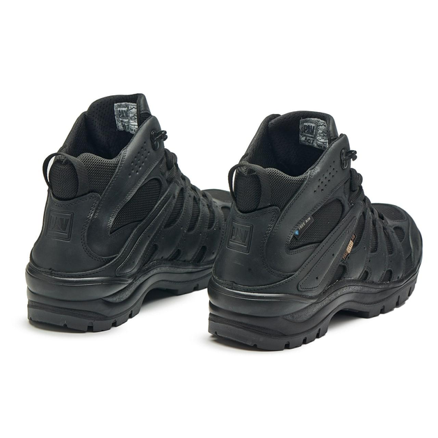 Легкі шкіряні Кросівки з сітчастими вставками чорні розмір 36 - зображення 2