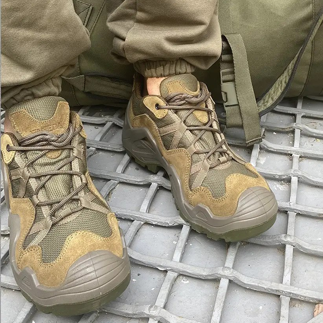 Чоловічі Тактичні Кросівки Vaneda / Легке взуття нубук хакі розмір 42 - зображення 2