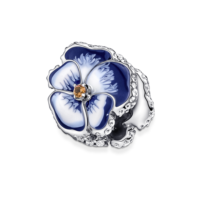 Срібна намистина Пандора Блакитна Фіалка 790777C02 - Фото 2 Срібна намистина Пандора Блакитна Фіалка 790777C02 - изображение 2