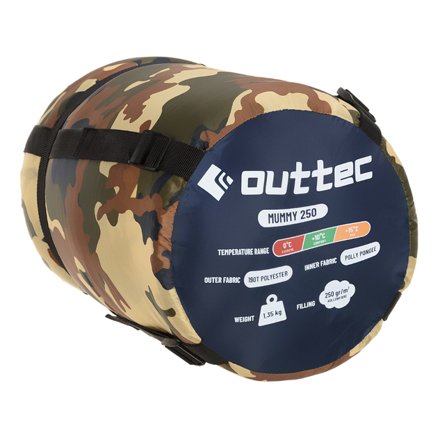 Спальний мішок кокон Outtec Mummy демісезон камуфляж - зображення 3