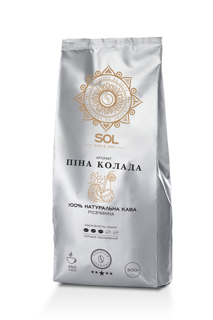 Купить Кофе растворимый ароматизированный Пина Колада SOL 500 гр ...