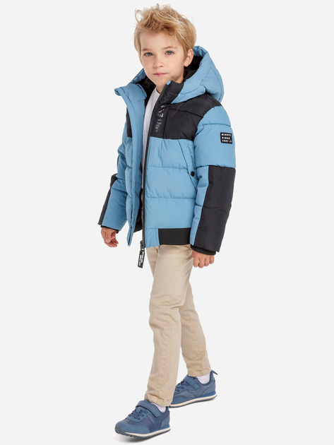 Акція на Дитяча зимова куртка для хлопчика Minoti blanc 4 39640JNR 116-122 см Блакитна від Rozetka
