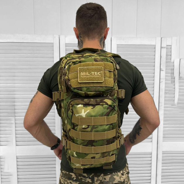 Водонепроницаемый Рюкзак Mil-tec Assault 20л с системой Molle и 2 отделениями / Прочный рюкзак светлый - изображение 1