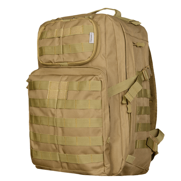 Рюкзак 40л Oxford 900D TPU с системой Molle / Водонепроницаемый Ранец койот 46х33х26 см - изображение 1