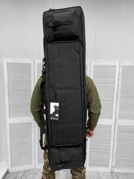 Водонепроницаемый Рюкзак-чехол Cordura 120 см / Кейс для транспортировки вещей / Большой ранец в черном цвете - изображение 1