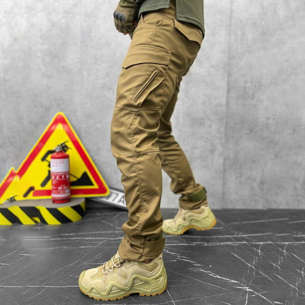 Чоловічі міцні Штани Kayman з накладними кишенями / Щільні Брюки коттон койот розмір 2XL - зображення 2