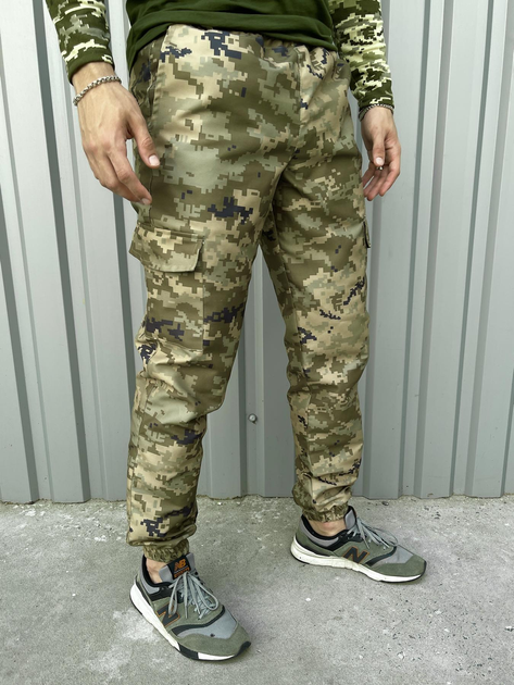 Мужские штаны Intruder Terra с 4-мя карманами / Крепкие Брюки с манжетами зеленый пиксель размер 2XL - изображение 2