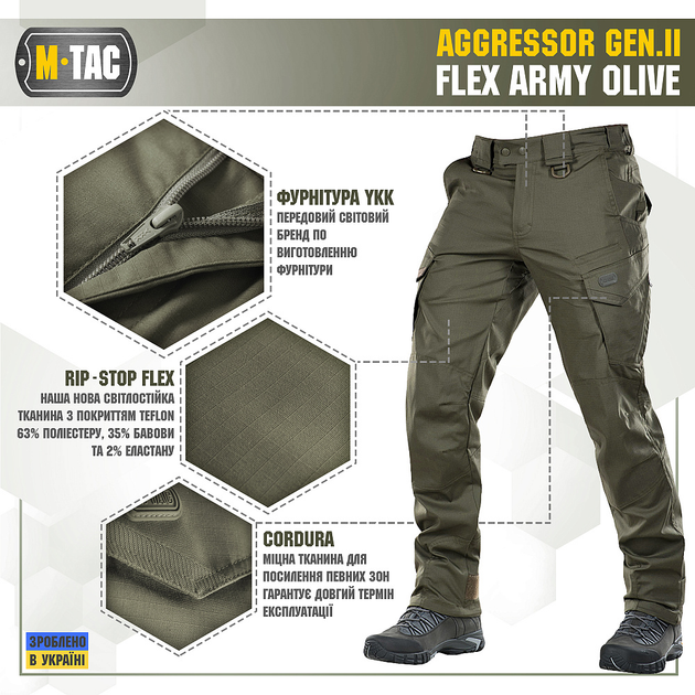 Штани M-Tac Aggressor Gen ІІ Flex Army Olive 30/34 - зображення 3