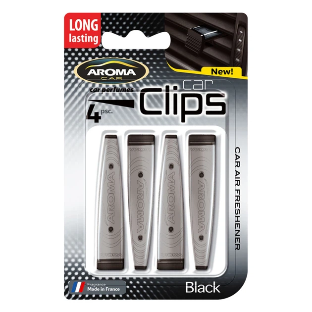 Ароматизатор Aroma Car Clips Black 4x5 г жидкий (92381) - Фото 1 Ароматизатор Aroma Car Clips Black 4x5 г жидкий (92381) - изображение 1