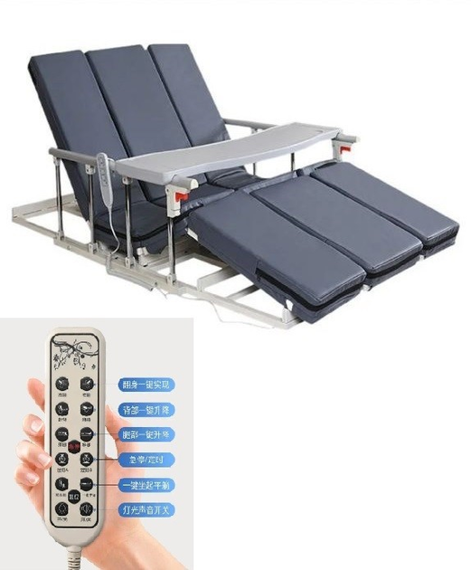 Розумне ліжко з електроприводом HFCJ-D08 багатофункціональне 12-ти секційне для реабілітації тяжко хворих - зображення 2