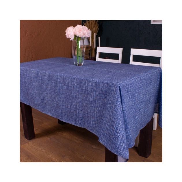 Скатертина MirSon Рогожа 209 Blue Binding 130x260 см (2200006738121) - Фото 1 Скатертина MirSon Рогожа 209 Blue Binding 130x260 см (2200006738121) - зображення 1